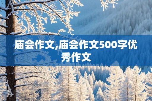 庙会作文,庙会作文500字优秀作文