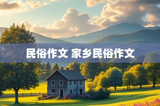 民俗作文 家乡民俗作文