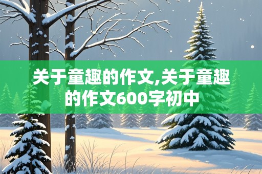 关于童趣的作文,关于童趣的作文600字初中