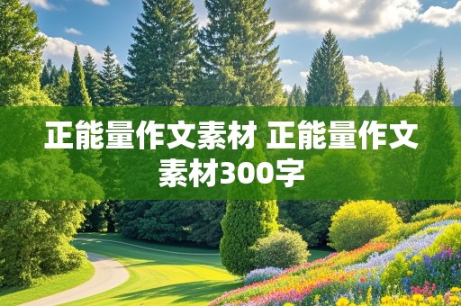 正能量作文素材 正能量作文素材300字