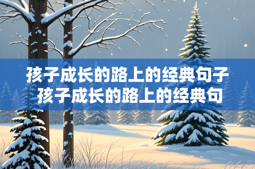 孩子成长的路上的经典句子 孩子成长的路上的经典句子主要是靠学校教育