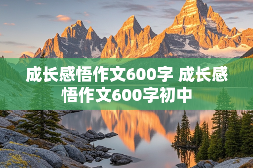 成长感悟作文600字 成长感悟作文600字初中