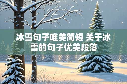 冰雪句子唯美简短 关于冰雪的句子优美段落