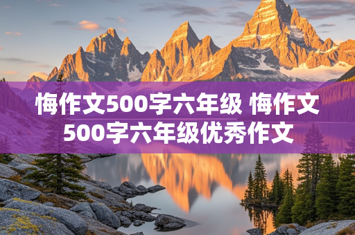 悔作文500字六年级 悔作文500字六年级优秀作文