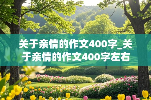 关于亲情的作文400字_关于亲情的作文400字左右