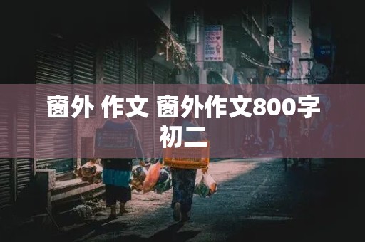 窗外 作文 窗外作文800字初二