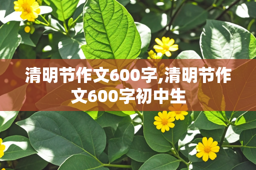 清明节作文600字,清明节作文600字初中生