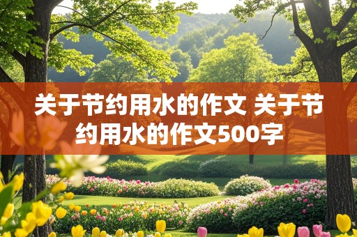 关于节约用水的作文 关于节约用水的作文500字