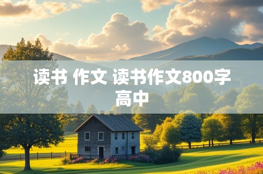 读书 作文 读书作文800字高中