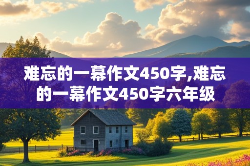 难忘的一幕作文450字,难忘的一幕作文450字六年级