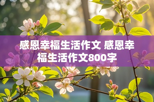 感恩幸福生活作文 感恩幸福生活作文800字