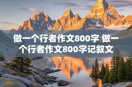 做一个行者作文800字 做一个行者作文800字记叙文