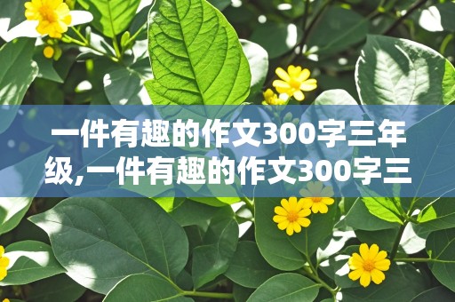 一件有趣的作文300字三年级,一件有趣的作文300字三年级上册