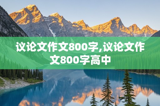 议论文作文800字,议论文作文800字高中