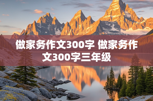 做家务作文300字 做家务作文300字三年级