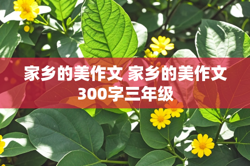 家乡的美作文 家乡的美作文300字三年级