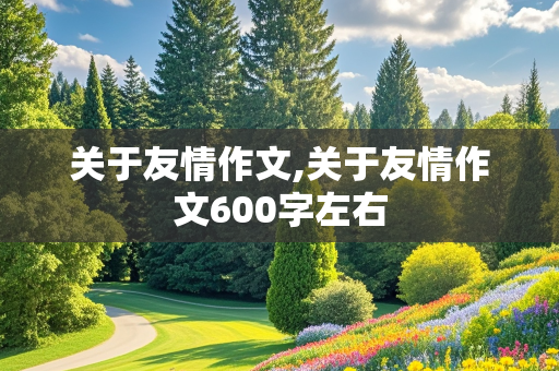 关于友情作文,关于友情作文600字左右