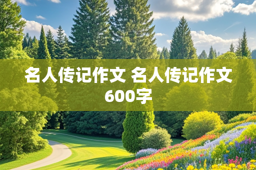 名人传记作文 名人传记作文600字