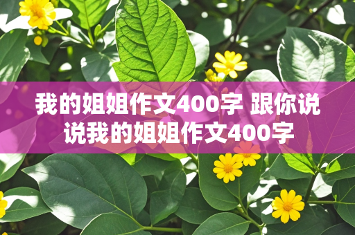 我的姐姐作文400字 跟你说说我的姐姐作文400字