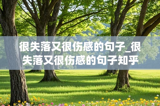 很失落又很伤感的句子_很失落又很伤感的句子知乎