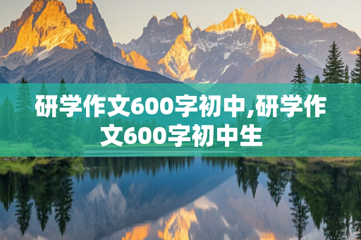 研学作文600字初中,研学作文600字初中生