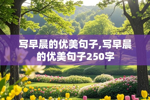 写早晨的优美句子,写早晨的优美句子250字