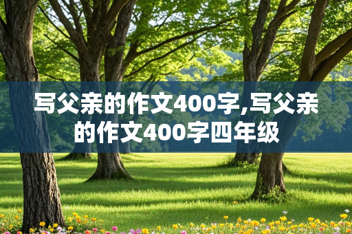 写父亲的作文400字,写父亲的作文400字四年级