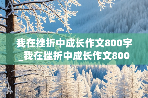 我在挫折中成长作文800字_我在挫折中成长作文800字初中作文