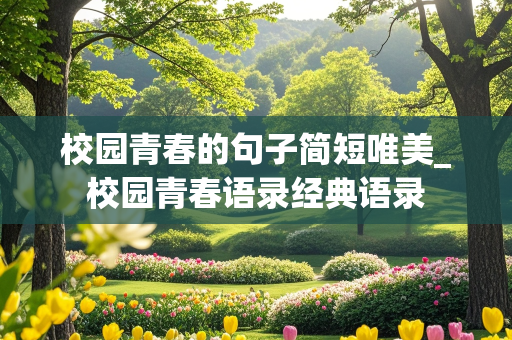 校园青春的句子简短唯美_校园青春语录经典语录