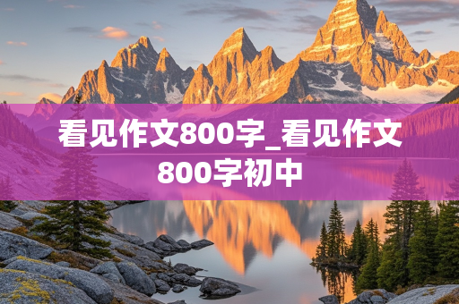 看见作文800字_看见作文800字初中