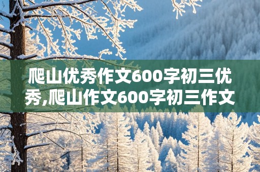 爬山优秀作文600字初三优秀,爬山作文600字初三作文