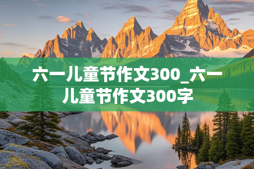 六一儿童节作文300_六一儿童节作文300字