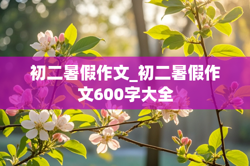 初二暑假作文_初二暑假作文600字大全