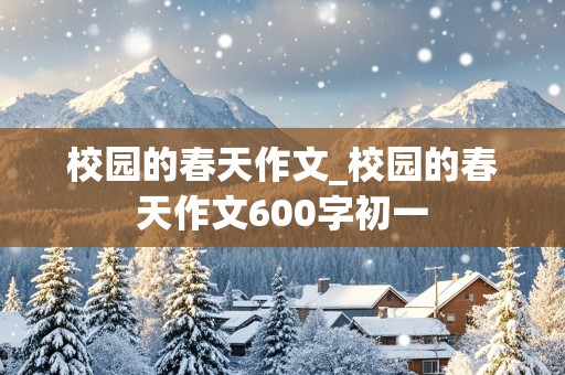 校园的春天作文_校园的春天作文600字初一