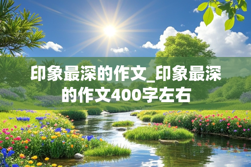 印象最深的作文_印象最深的作文400字左右