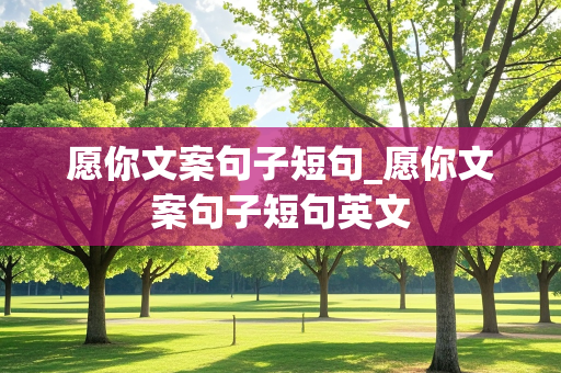 愿你文案句子短句_愿你文案句子短句英文