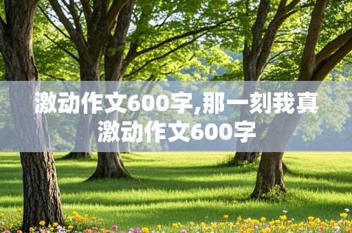 激动作文600字,那一刻我真激动作文600字