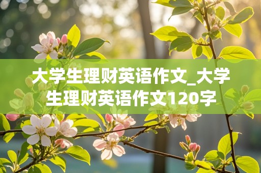 大学生理财英语作文_大学生理财英语作文120字