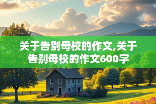 关于告别母校的作文,关于告别母校的作文600字