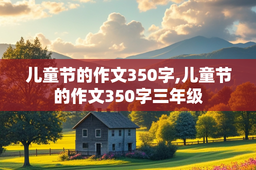 儿童节的作文350字,儿童节的作文350字三年级