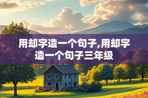 用却字造一个句子,用却字造一个句子三年级