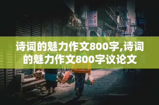 诗词的魅力作文800字,诗词的魅力作文800字议论文