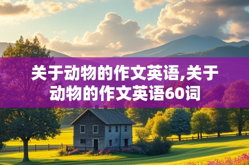 关于动物的作文英语,关于动物的作文英语60词