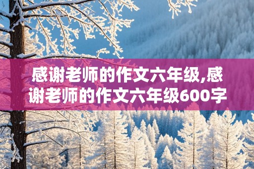 感谢老师的作文六年级,感谢老师的作文六年级600字