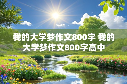 我的大学梦作文800字 我的大学梦作文800字高中