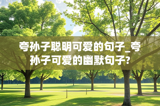 夸孙子聪明可爱的句子_夸孙子可爱的幽默句子?