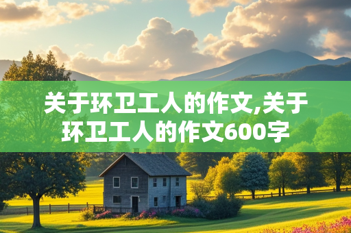 关于环卫工人的作文,关于环卫工人的作文600字