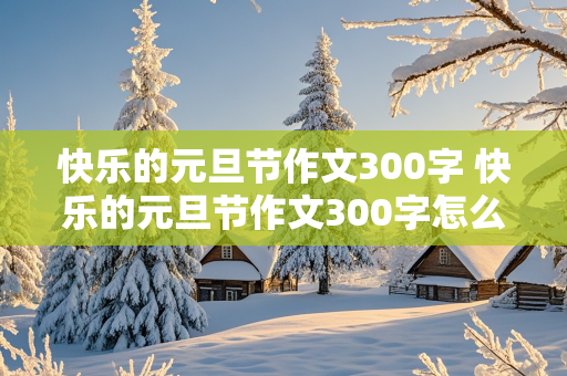 快乐的元旦节作文300字 快乐的元旦节作文300字怎么写