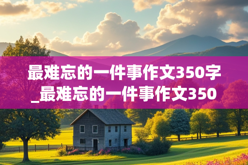 最难忘的一件事作文350字_最难忘的一件事作文350字四年级