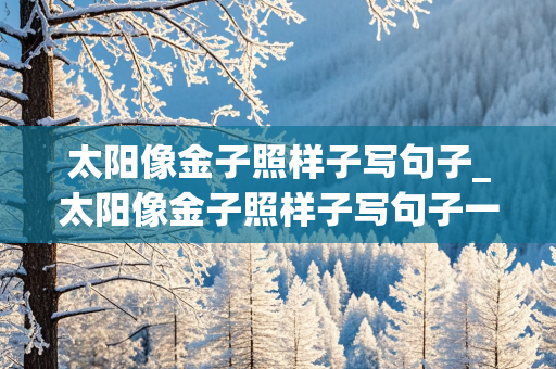 太阳像金子照样子写句子_太阳像金子照样子写句子一年级下册语文